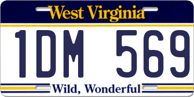 WV license plate 1DM569
