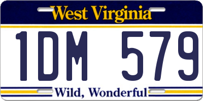 WV license plate 1DM579