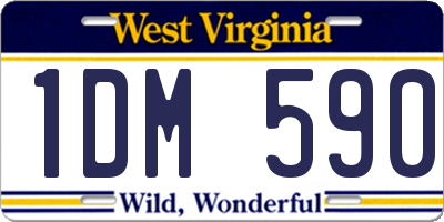 WV license plate 1DM590