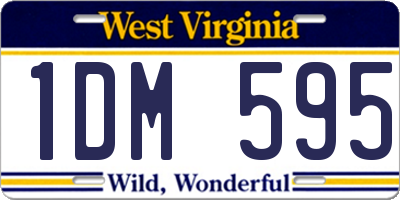 WV license plate 1DM595