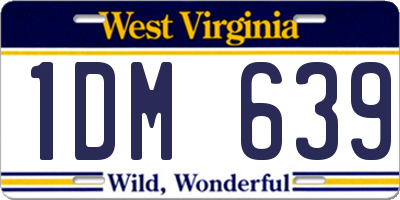 WV license plate 1DM639