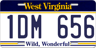 WV license plate 1DM656
