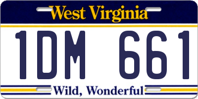 WV license plate 1DM661