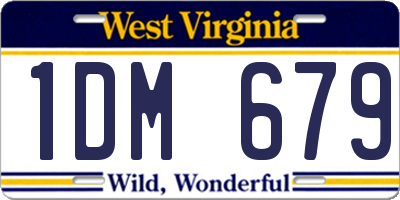 WV license plate 1DM679