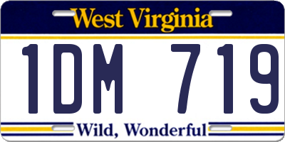 WV license plate 1DM719