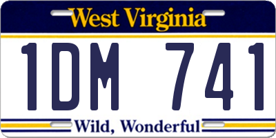 WV license plate 1DM741