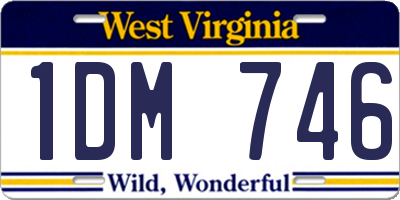 WV license plate 1DM746