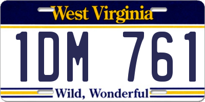 WV license plate 1DM761