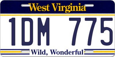 WV license plate 1DM775