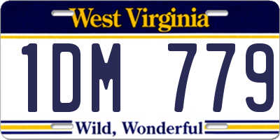 WV license plate 1DM779