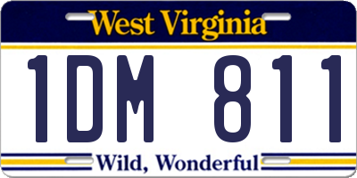 WV license plate 1DM811