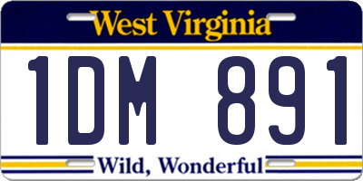 WV license plate 1DM891