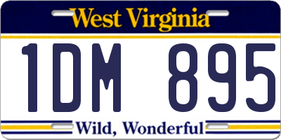 WV license plate 1DM895