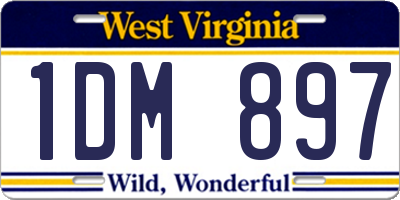 WV license plate 1DM897