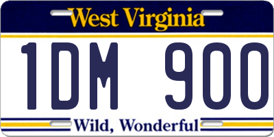 WV license plate 1DM900