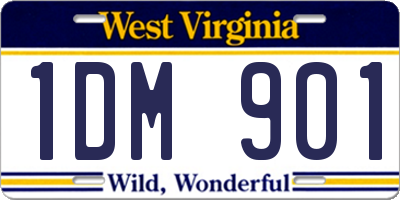 WV license plate 1DM901