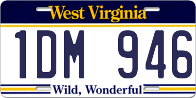 WV license plate 1DM946