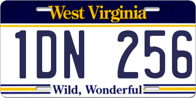 WV license plate 1DN256