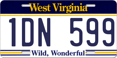 WV license plate 1DN599
