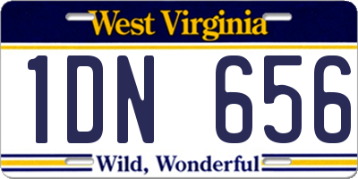 WV license plate 1DN656