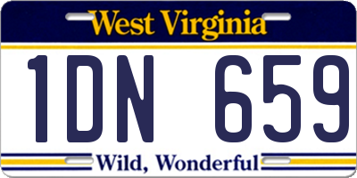 WV license plate 1DN659
