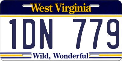 WV license plate 1DN779