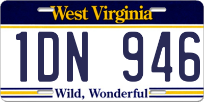 WV license plate 1DN946
