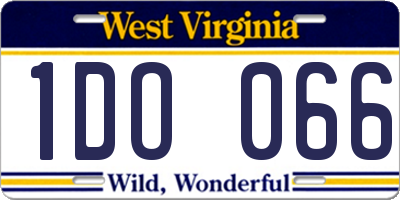 WV license plate 1DO066