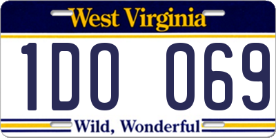 WV license plate 1DO069