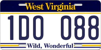 WV license plate 1DO088