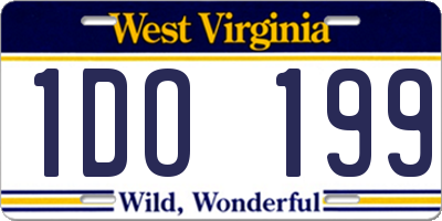 WV license plate 1DO199