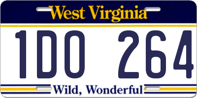 WV license plate 1DO264