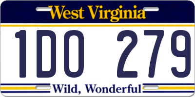 WV license plate 1DO279