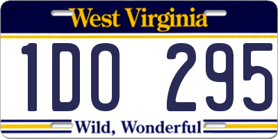 WV license plate 1DO295