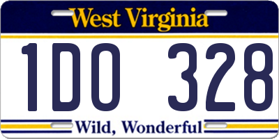 WV license plate 1DO328