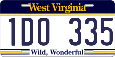 WV license plate 1DO335