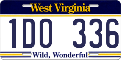 WV license plate 1DO336