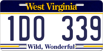 WV license plate 1DO339