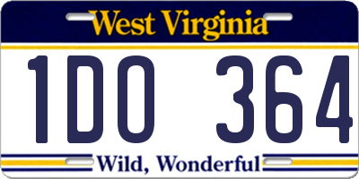 WV license plate 1DO364