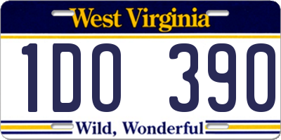 WV license plate 1DO390