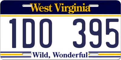 WV license plate 1DO395