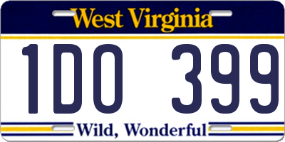 WV license plate 1DO399