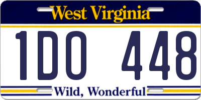 WV license plate 1DO448