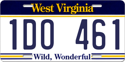 WV license plate 1DO461