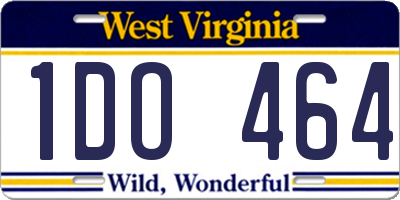 WV license plate 1DO464