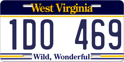 WV license plate 1DO469