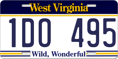 WV license plate 1DO495