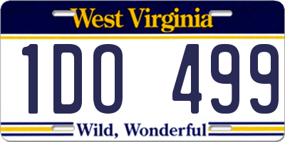 WV license plate 1DO499