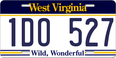 WV license plate 1DO527