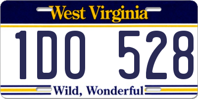WV license plate 1DO528